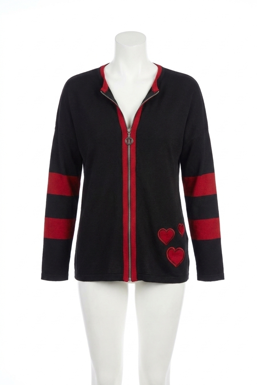 NEW ANGEL falling in love cardigan in red/black